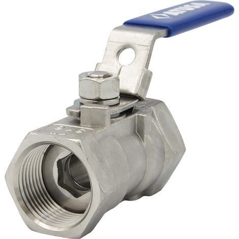 Edelstahl Kugelhahn 1 Zoll DN25 1-tlg Absperrhahn Absperrventil (1/5)