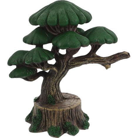 Bonsaï Artificiel Réaliste en Résine Modèle Miniature de Paysage Champignons Décoration de Bureau et Maison Ornement de Table Plante Artificielle pour Micro-Scène Décor (1/5)