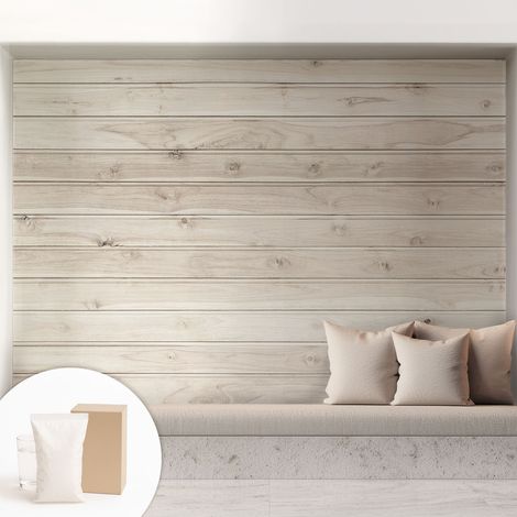 Fototapete Vliestapete mit Kleber - modern Wohnzimmer - Wanddekoration - einfach anzubringen Naturholz 208x146 cm (1/5)
