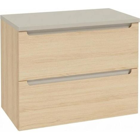 Ensemble meuble avec plan de recouvrement Naturel Stilla 80×60×45 cm - chêne Vicenza mat - Chêne Vicenza