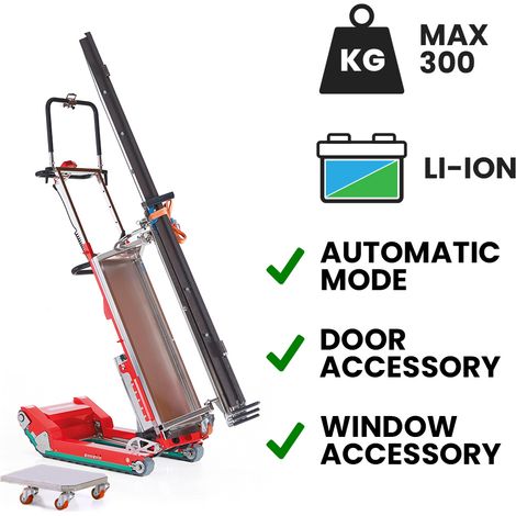 Carretilla sube escaleras eléctrica Skipper para carpintería batería de litio Superpower base con ruedas giratorias 300 kg (1/5)