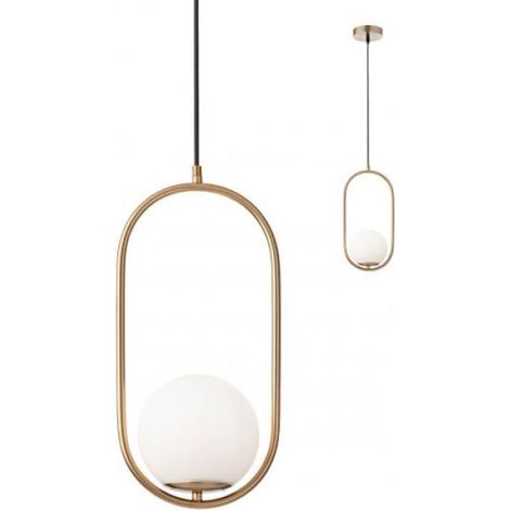Lampadario a sospensione 1 luce colore oro opaco nina redo 012624