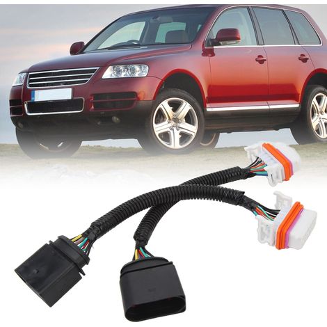 Deux faisceaux de câblage de phares HID, 7L6-971-071-A, pour Volkswagen Touareg 2004-2007. (1/5)