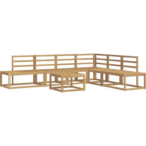 Ensemble de canapés d'extérieur 7 Pièce Blanc vidaXL (1/5)