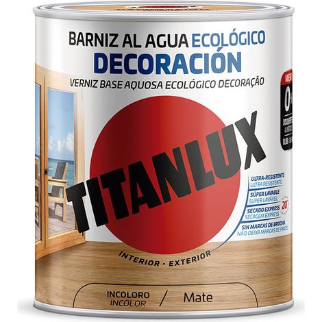 Vernis de décoration écologique incolore mat à base d'eau 250ml titanlux m22100014 (1/2)