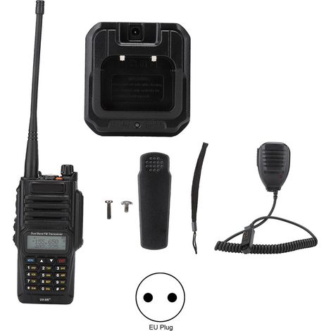 Talkie-Walkie Baofeng UV-XR PLUS 128 Canaux IP57 Étanche avec Micro Main + Alimentation 100-240V EU (1/5)