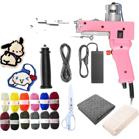 Pistola elettrica per tufting, velocità regolabile, creazione di tappeti personalizzati, spina UE 220V set-a (1/2)