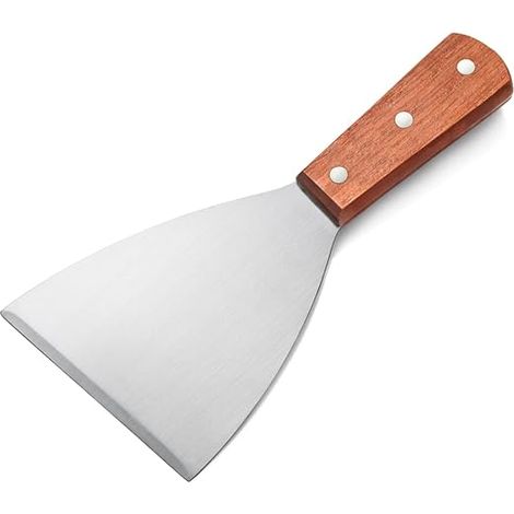 Foodservice 38309 Wood Handle Slant Edge Grill Scraper, 4-Inch x 8.5-Inch (1/5)