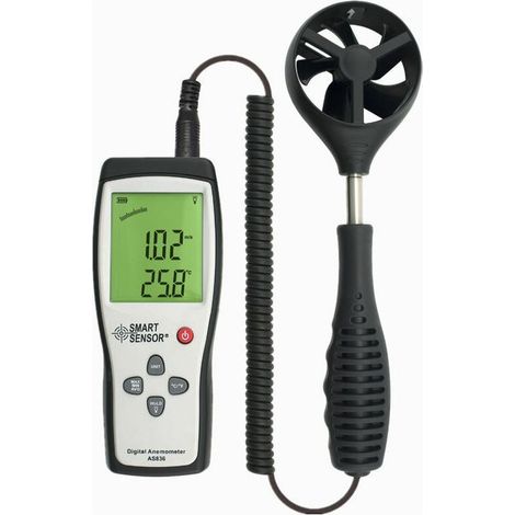 Anémomètre Numérique Portatif à Turbine, Indicateur de Vitesse du Vent et Température avec Affichage Digital, Kit de Direction du Vent Haute Précision pour Usage Industriel (1/5)