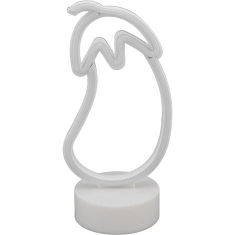 Éclairage LED Néon Aubergine USB Batterie, Décoration Murale Lumineuse pour Maison (1/5)