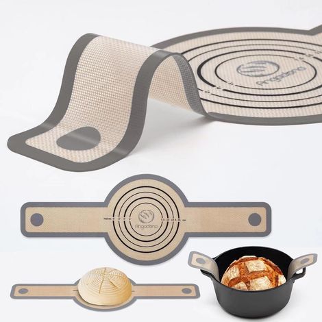 Tapis de cuisson en silicone, idéal pour la cuisson du pain, spécialement conçu pour les fours hollandais, revêtement antiadhésif, f (1/5)