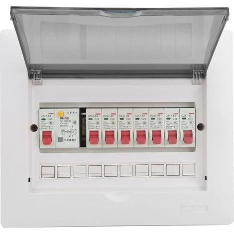 Geschlossener Verteilerkasten für Innenbeleuchtung, 7 Stromkreise + 1-poliger 63A 230/400V Fehlerstromschutzschalter (1/5)