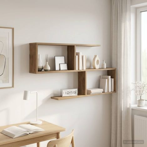 vidaXL Étagère Murale Chêne artisanal 100 x 12 x 50,5 cm (1/5)