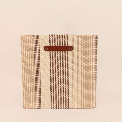 Panier cube en tissage papier 31x31x31cm (1/5)