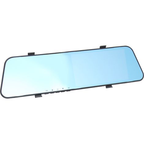 Caméra Embarquée Voiture 5.5 Pouces DVR Double Objectif 1080P HD Écran Tactile Détection de Mouvement Enregistreur de Conduite Rétroviseur Avec Carte Mémoire 64 Go (1/5)