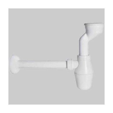 SIFONE A BOTTIGLIA BIANCO PER ORINATOIO 49/54 x Usc. 32/40 mm
