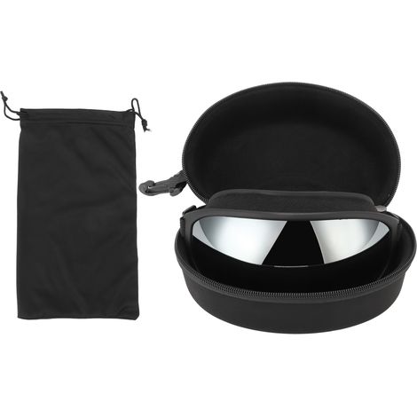 Lunettes de protection anti-UV pour grands chiens, résistantes aux chocs et ajustables, monture argentée. (1/5)