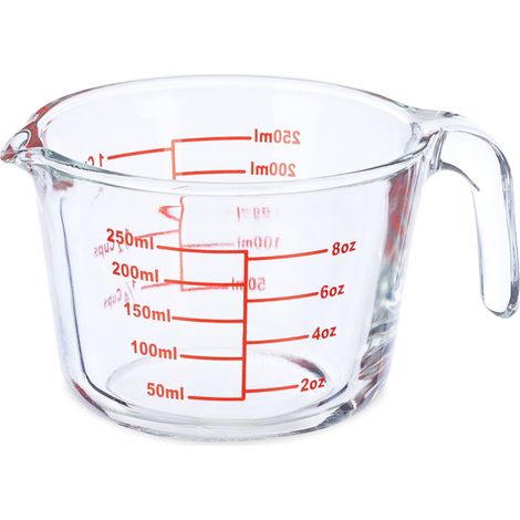 Jarra medidora de vidrio de 250 ml (1/5)