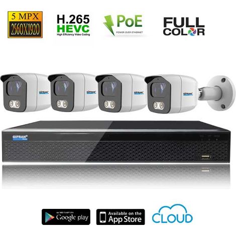 Kit videosorveglianza POE 5MPX telecamere da esterno (1/4)