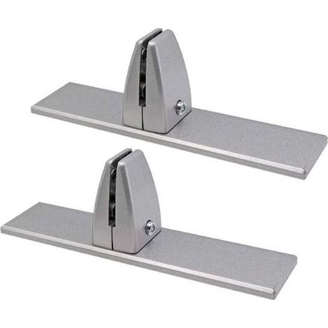 Support de Pince pour plexiglas, Pince de Table pour Protection Anti-Broche, Support en plexiglas, Support de Verre, Support de Serrage Verre Acrylique, Lot de 2 pièces,Silber (1/5)