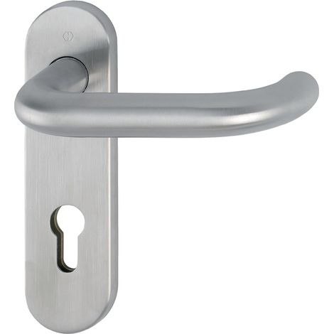 HOPPE® FH AP Drückergarnitur mit Kurzschild Paris FS-E138/353KH, Edelstahl, 10722824