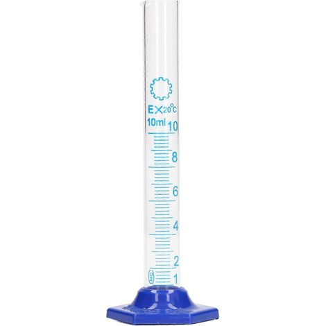 10-teiliges Set mit 10-ml-Messzylindern aus Glas, Messzylinder für Laborexperimente