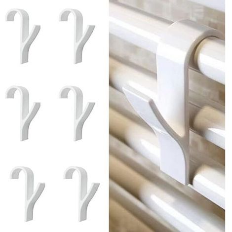 Set di 6 ganci portasciugamani ZOLGINAH per termosifone da bagno, gancio portasciugamani in plastica per termosifone, gancio portasciugamani da bagno (1/5)