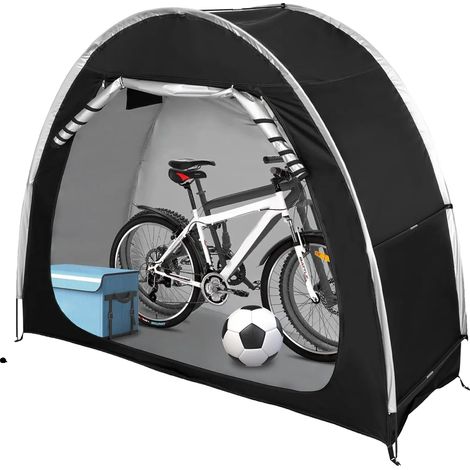 Tente de rangement pour vélos, design étanche, abri portable, noir (1/2)