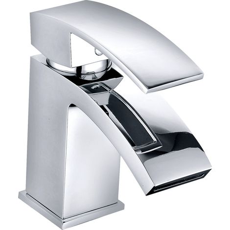 Stylish Basin Mixer Tap Bathroom Sink Faucet Chrome (1/5)