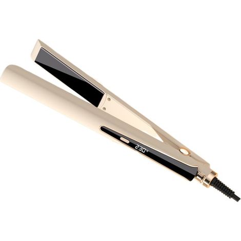Norme européenne, Fer à lisser, contrôle multi-température, fer à friser double usage anti-brûlure, fer à friser à ions négatifs Kaki, (1/5)