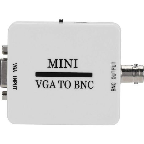 Convertisseur VGA vers BNC, Adaptateur vidéo HD VGA vers BNC Convertisseur Audio mini-1080P pour la vidéoconférence Home Theater Moniteurs HDTV, téléviseurs, Ordinateurs, etc. (1/5)