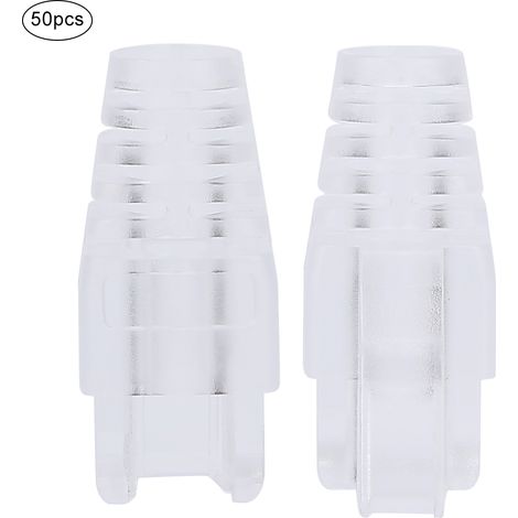 50 capuchons de protection pour connecteurs RJ45, gaines de protection robustes pour câbles réseau CAT5e/CAT6 (1/5)