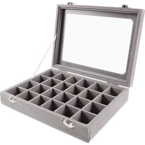 Boîte à Bijoux Transparente Portable avec Compartiments en Acrylique et Feutre, Organisateur Élégant pour Montres et Boucles D'oreilles Table de Toilette (1/5)