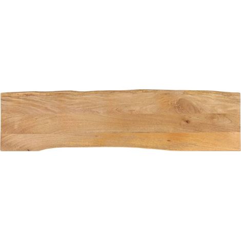 vidaXL Piano Tavolo 180x40x2,5 cm Bordi Vivi in Legno Massello Mango (1/5)
