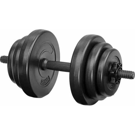 1 haltère Musculation 10 kg. 6 disques, Plastique ABS pour une Musculation Efficace (1/4)