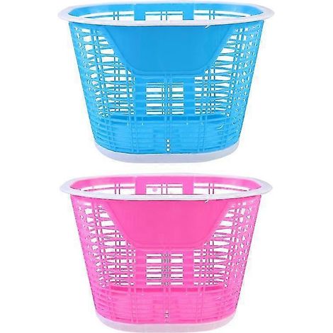 paniers avant de vélo enfant en plastique, amovibles, à fixer sur le guidon (couleur aléatoire) (1/3)