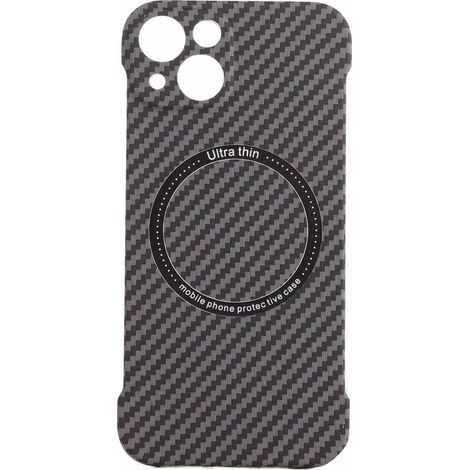 Rahmenlose magnetische Handyhülle mit kabelloser Ladefunktion, ultraleicht, schwarzer Randschutz für iPhone 13 (1/5)