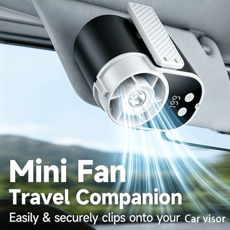 Mini Ventilateur Portable Brushless, Ventilateur Rechargeable 199 Vitesses pour Extérieur(Gris) (1/5)