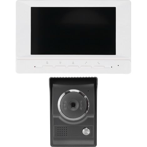 Sonnette vidéo 7 pouces HD avec vision nocturne, étanche IP55, interphone pour appartement et maison, prise UE 100-240 V (1/5)