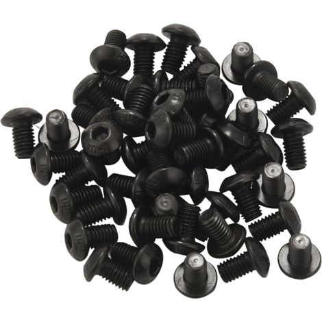 50 vis tête hexagonale bouton M5x8mm noir (1/5)