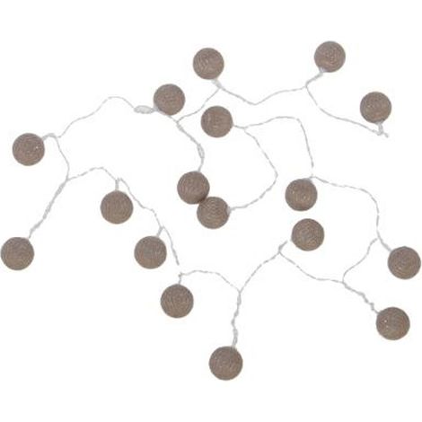 Guirlande LED 16 boules Atmosphera créateur d'intérieur® Taupe