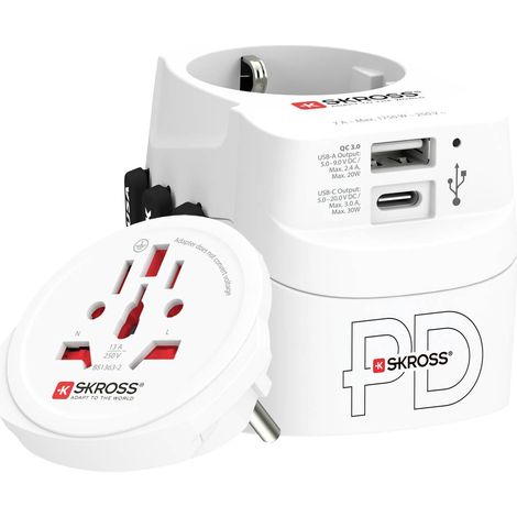 Skross 1.302473 Caricatore da viaggio PRO Light USB AC30PD World (1/4)