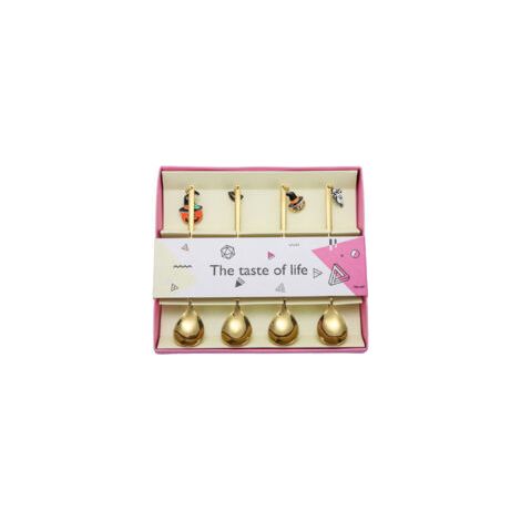 Ensemble de couverts Halloween en acier inoxydable doré, coffret décoratif (1/5)