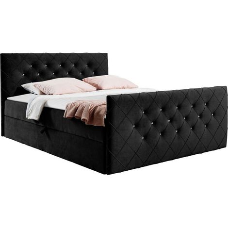 Lit boxspring Carmen, Amor Velvet 4322, Continental, Unique, 120x200, Tissu, Disponible, 124x213x103cm (1/5)