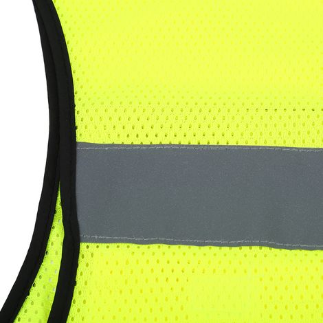 Gilet de sécurité réfléchissant haute visibilité pour la course de nuit, vêtement de sécurité à taille ajustable (vert citron)