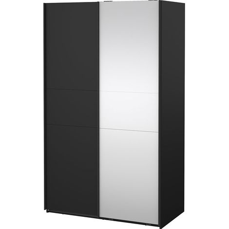 Como Schiebetürenschrank 2 Türen 120x200cm matt schwarz. (1/5)