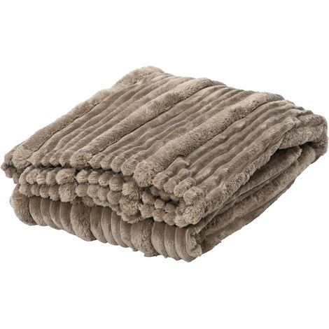 Kuscheldecke Grau Höhe 1 cm Breite 130 cm Länge 170 cm - Polyester