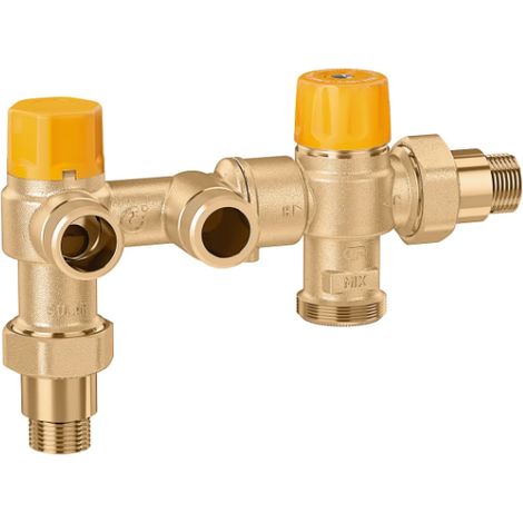 Anschlusskit für Solarspeicher mit Heizkessel, mit thermischer Integration, ohne Schutzhülle. Caleffi 262342  Messing