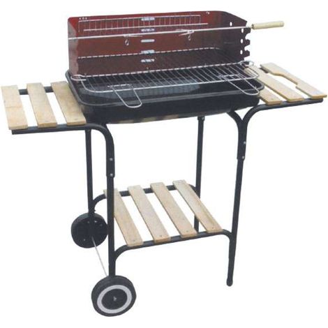 Barbecue Rettangolare Base Legno 58X38 h 73 Lapillo 00711