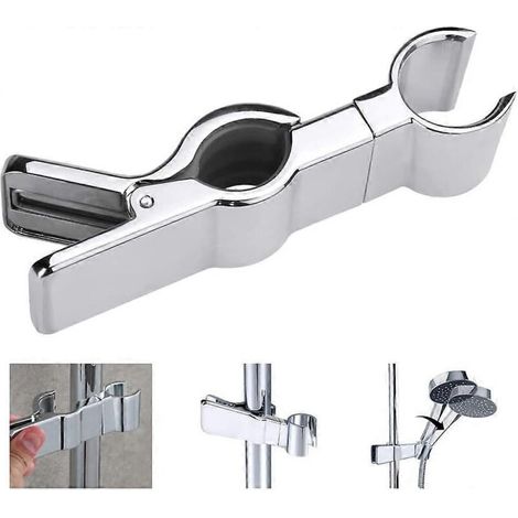 Shower head holder, universal 45° swivel shower head holder for 18-25mm shower rails (1/5)